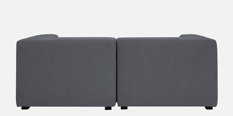 Dora Velvet Lhs Sectional Sofa 2 Ottoman Lounger In Pubble Grey Colour - Febonic Living