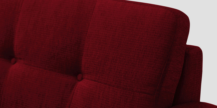 Noha Fabric 2 Seater Sofa In Ruby Red Colour - Febonic Living