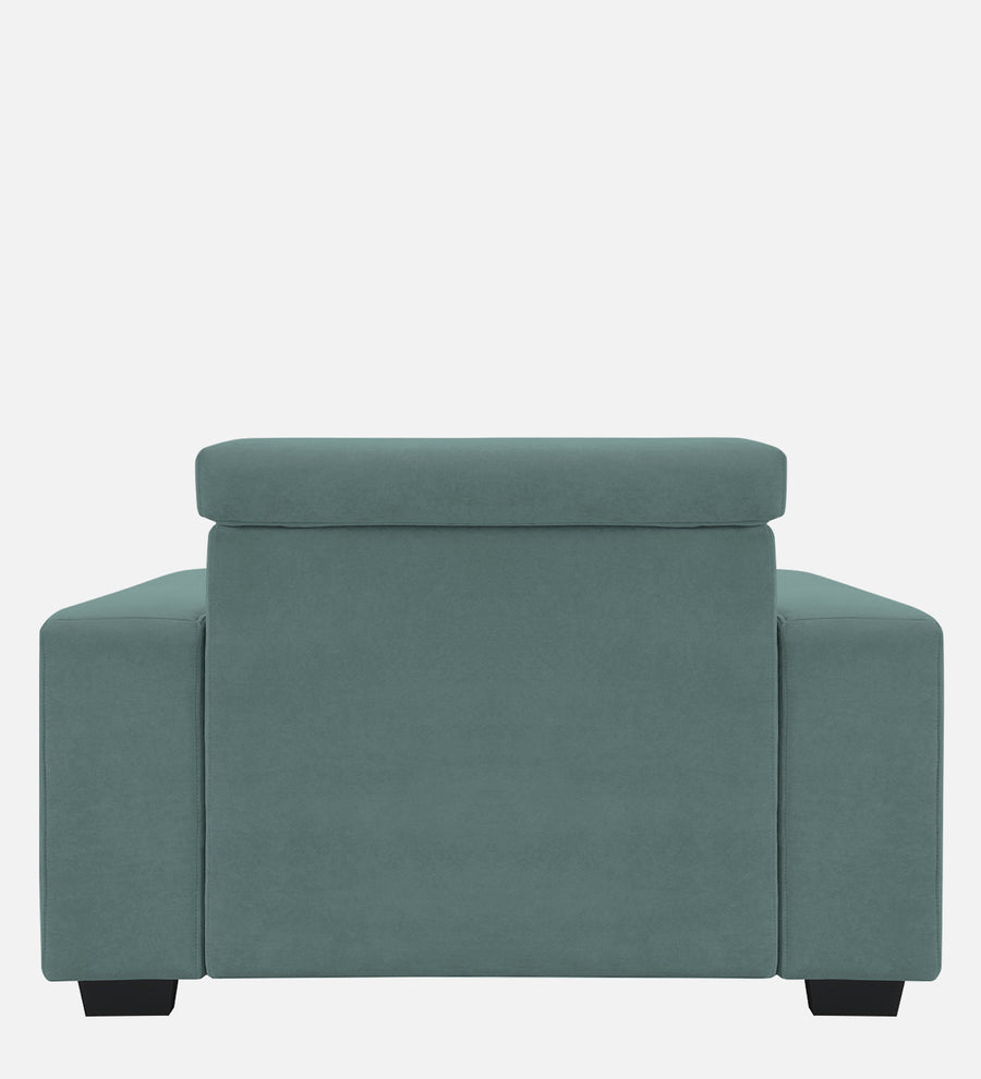 Hiro Fabric 1 Seater Sofa In Pista Green Colour - Febonic Living