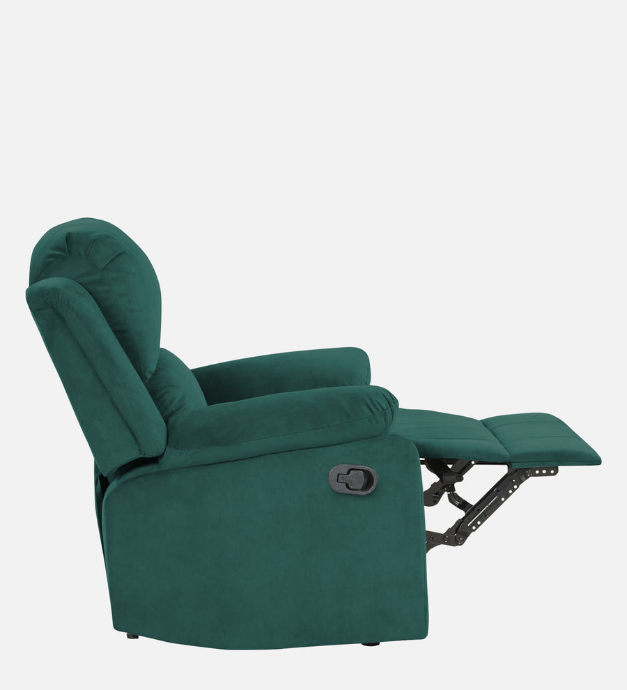 Lexi Fabric 1 Seater Motorized Recliner In Pine Green Colour - Febonic Living