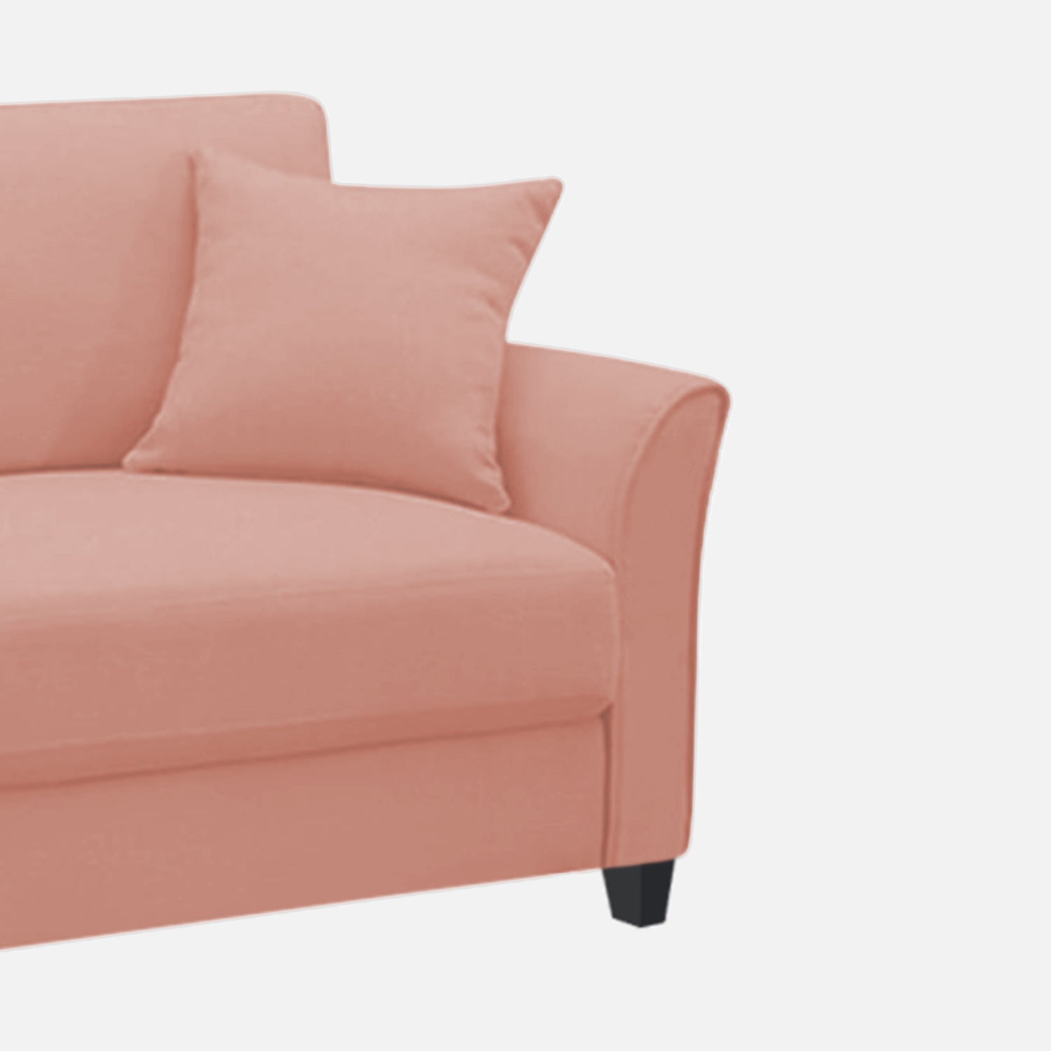 Daroo Velvet 1 Seater Sofa In Blush Pink Colour