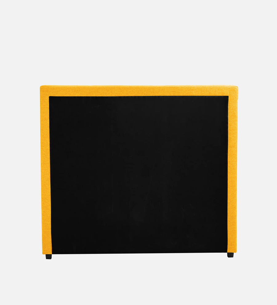 Pollen Fabric Upholstered Queen Size Bed In Bold Yellow Colour - Febonic Living