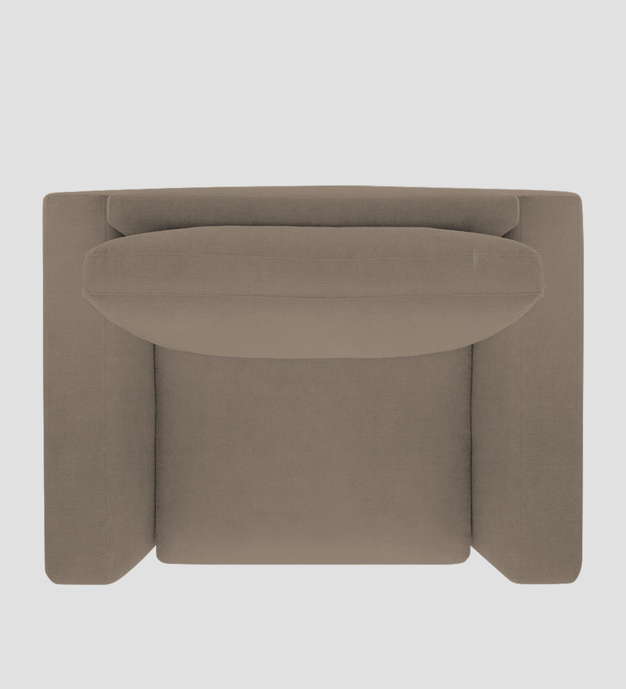 Esha Fabric 1 Seater Sofa In Hazel Beige Colour - Febonic Living