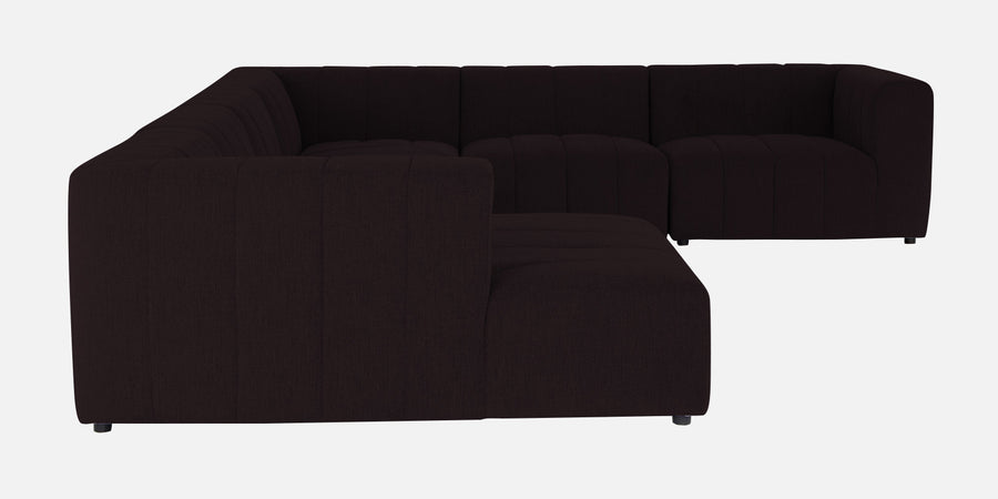 Damo Fabric Rhs 8 Seater Corner Sofa In Cara Brown Colour - Febonic Living