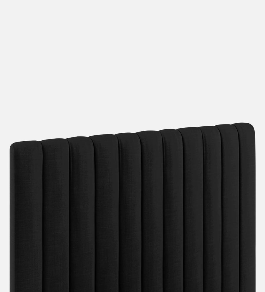 Nivi Fabric Upholstered King Size Bed In Zed Black Colour With Drawer Storage - Febonic Living