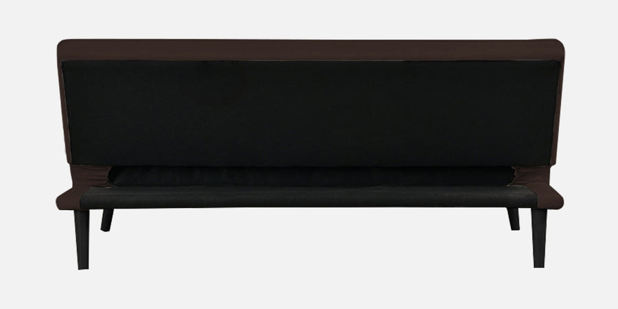 Toner Fabric 3 Seater Convertible Sofa Cum Bed In Coffee Brown Colour - Febonic Living