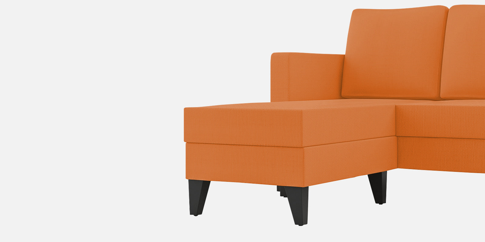 Nori Fabric RHS Sectional Sofa (2 + Lounger) In Dark Orange Colour