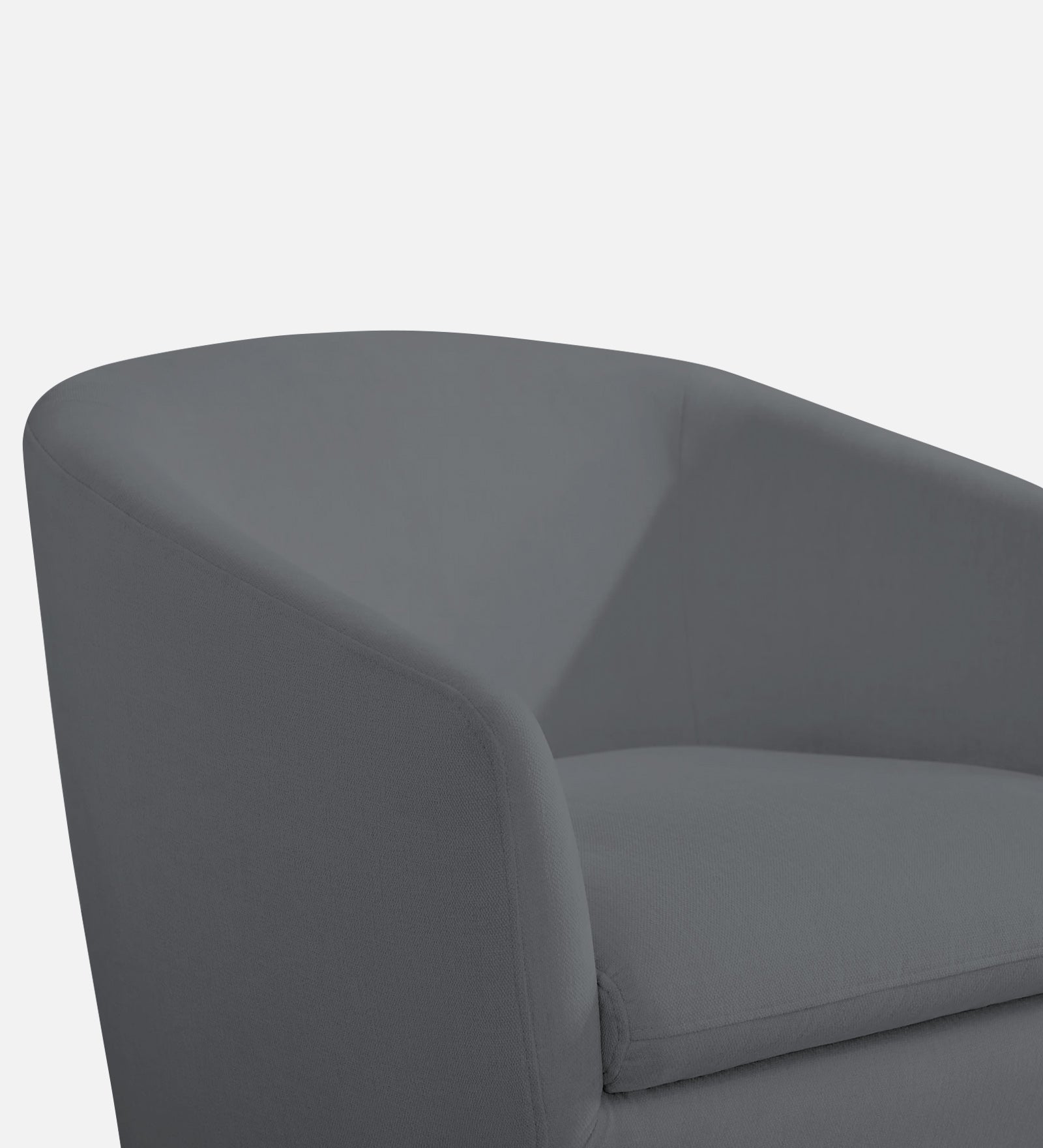 Haddie Velvet Swivel Chair in Pubble Grey Colour