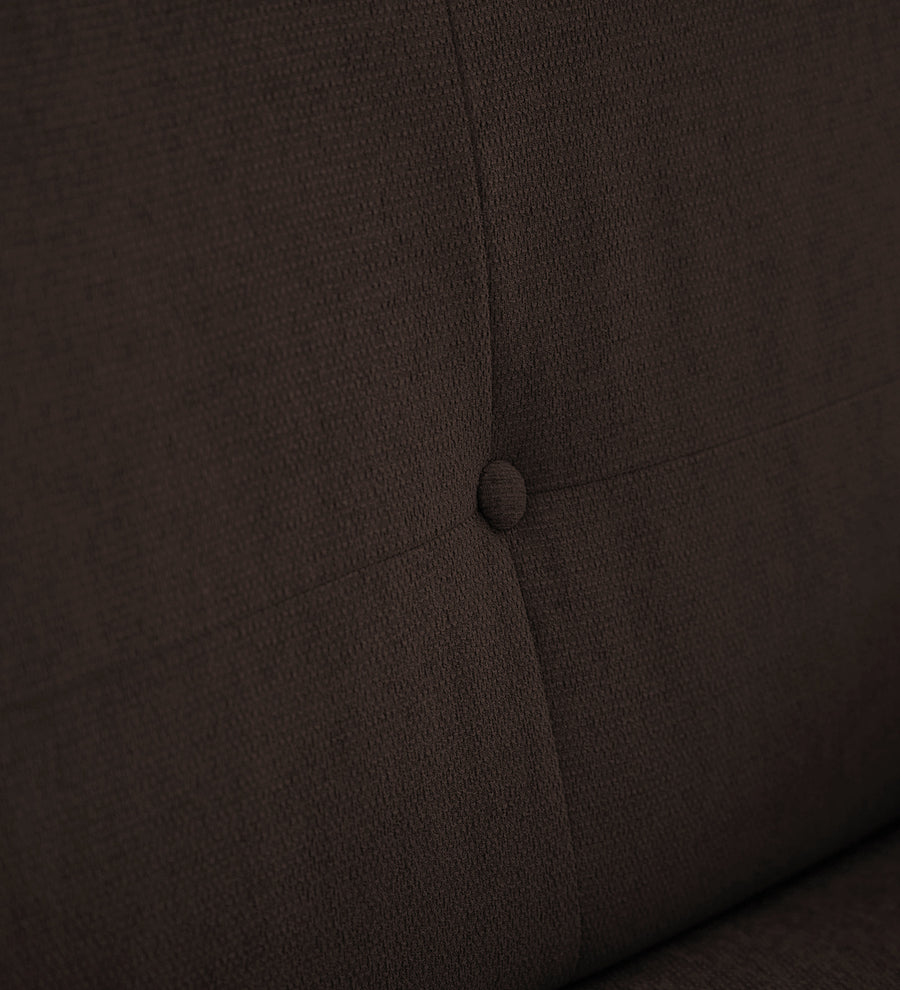 Noha Fabric 1 Seater Sofa In Coffee Brown Colour - Febonic Living
