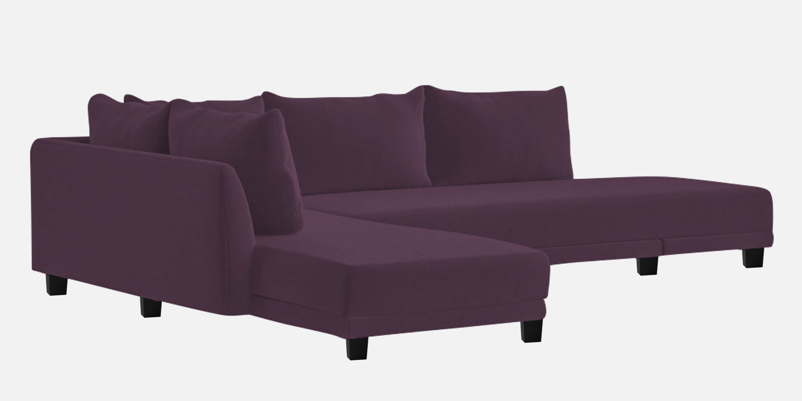 Ira Fabric RHS 6 Seater Sofa Cum Bed In Greek Purple Colour