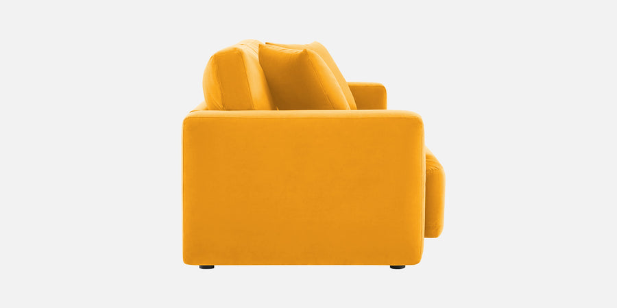 Kosta Velvet 3 Seater Sofa In Safforn Yellow Colour - Febonic Living