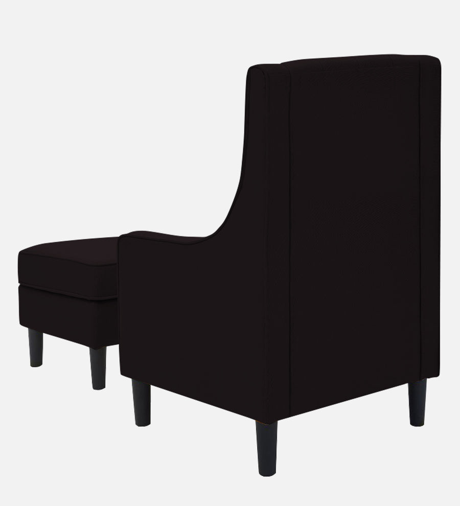 Sona Fabric Barrel Chair With Ottoman In Cara Brown Colour - Febonic Living