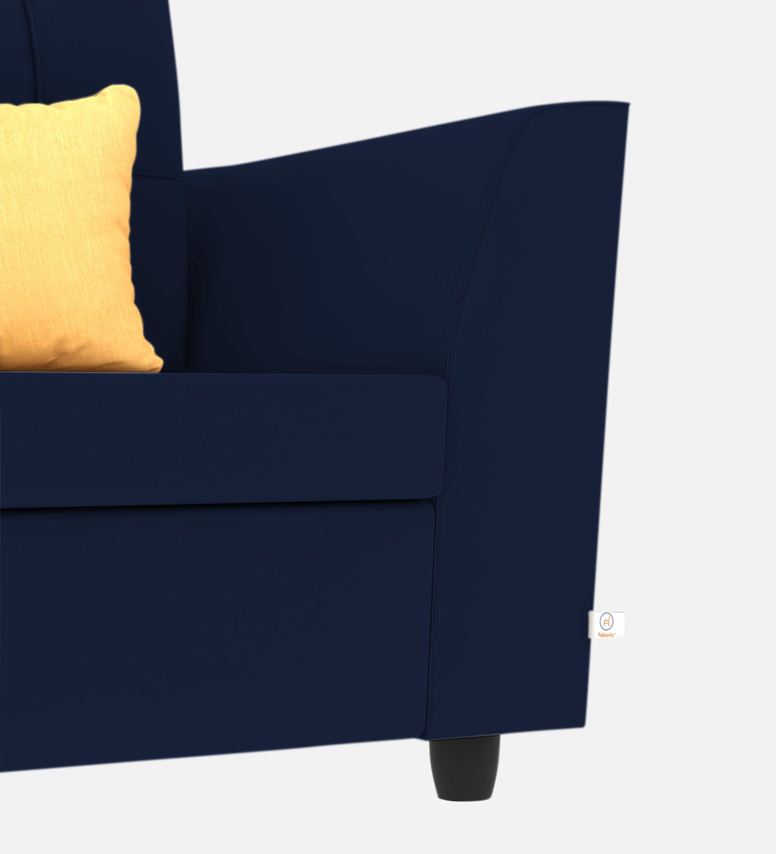 Nestin Velvet 1 Seater Sofa in Indigo Blue Colour