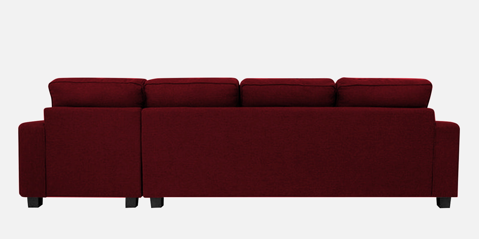 Ladybug Fabric RHS Sectional Sofa (3+Lounger) In Ruby Red Colour