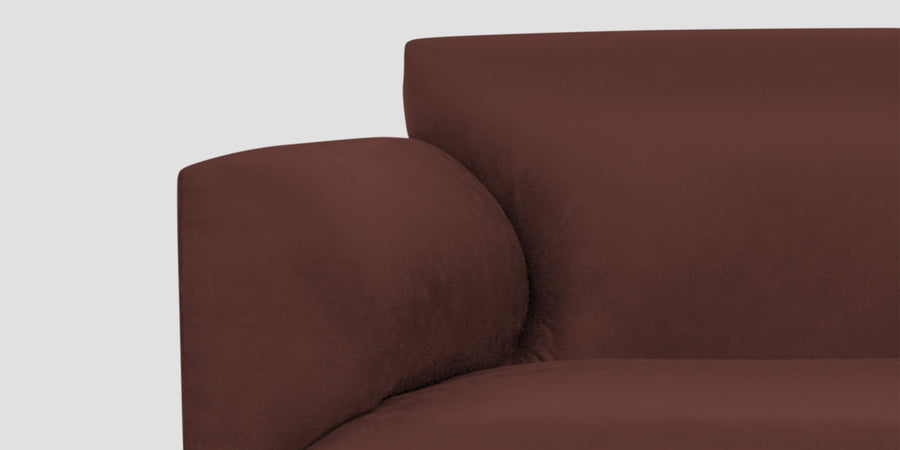 Convi Leatherette 3 Seater Sofa In Wine Brown Colour - Febonic Living