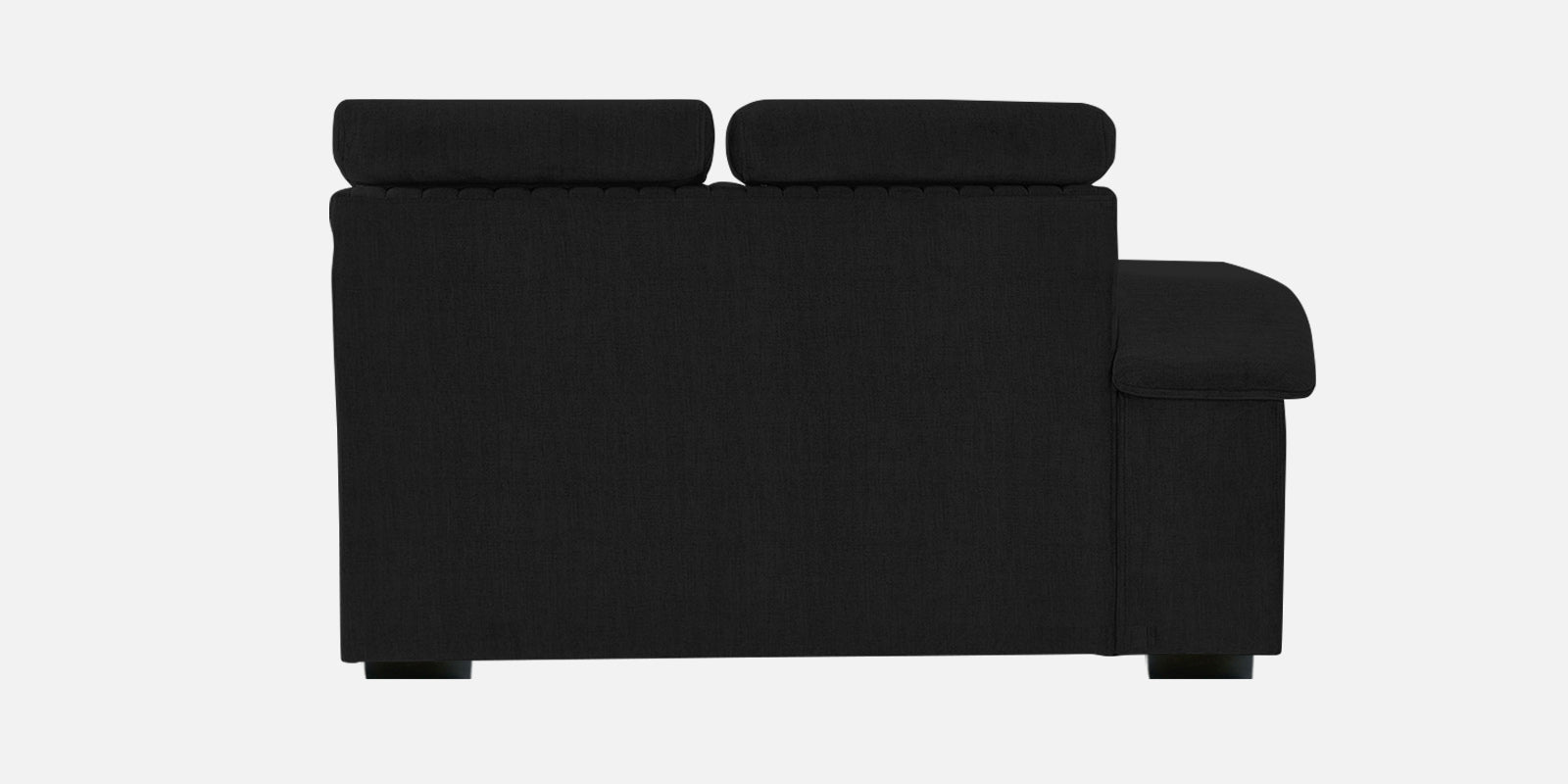 Draco Fabric 6 Seater Corner Sofa In Zed Black Colour - Febonic Living