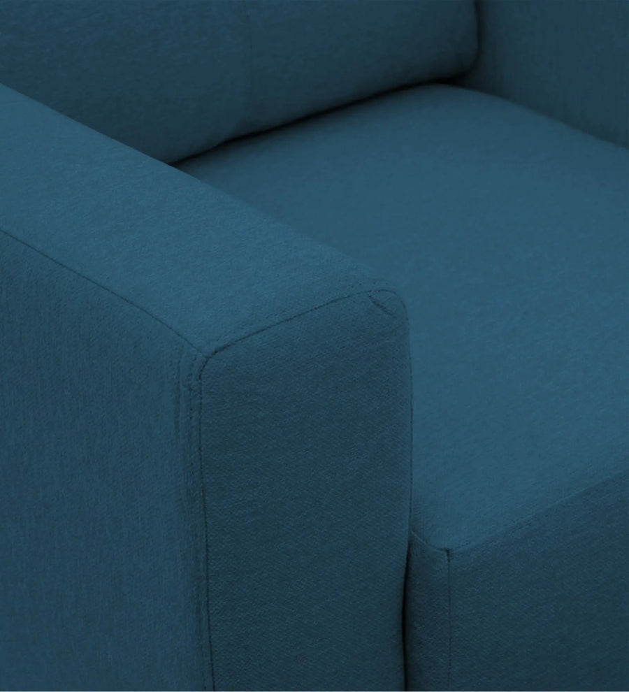 Burban Fabric 1 Seater Sofa In Eclipse Blue Colour - Febonic Living