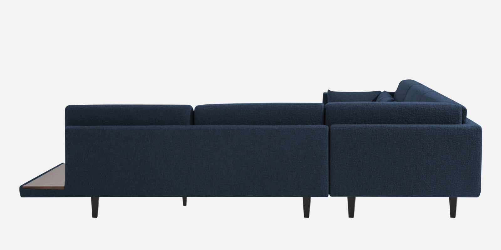 Malta Fabric 6 Seater LHS Sectional Sofa In Denim Blue Colour