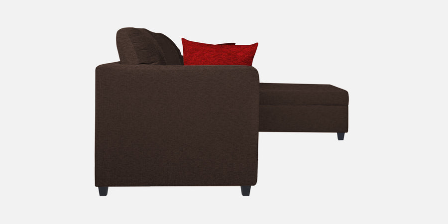 Nebula Fabric Rhs Sectional Sofa 2 Lounger In Coffee Brown Colour - Febonic Living