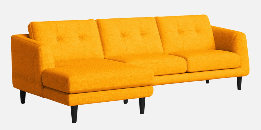 Natasha Velvet Rhs Sectional Sofa 3 Lounger In Saffron Yellow Colour - Febonic Living