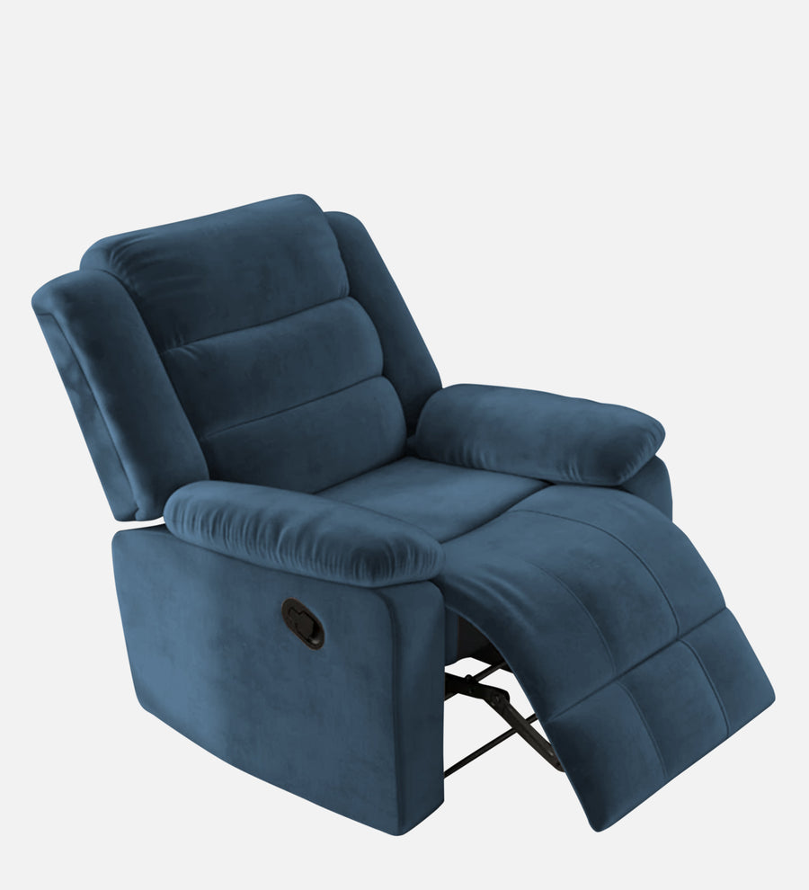 Erra Fabric 1 Seater Motorized Recliner In Light Blue Colour - Febonic Living