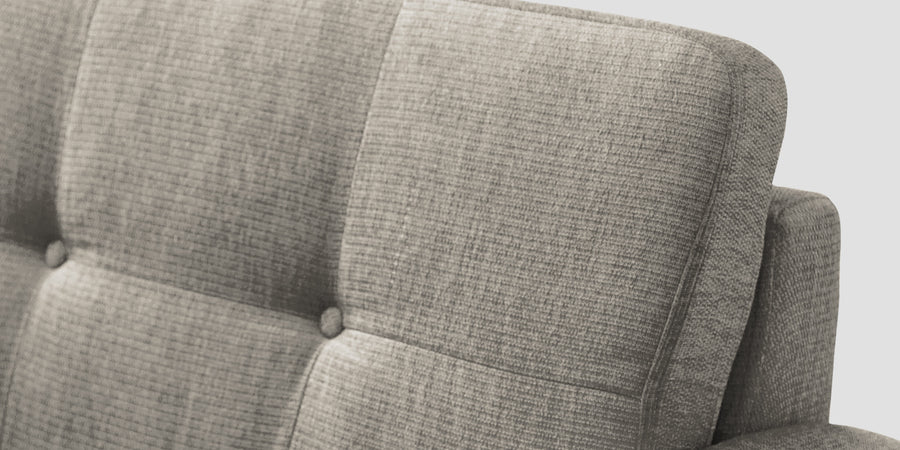 Noha Fabric 3 Seater Sofa In Ash Grey Colour - Febonic Living