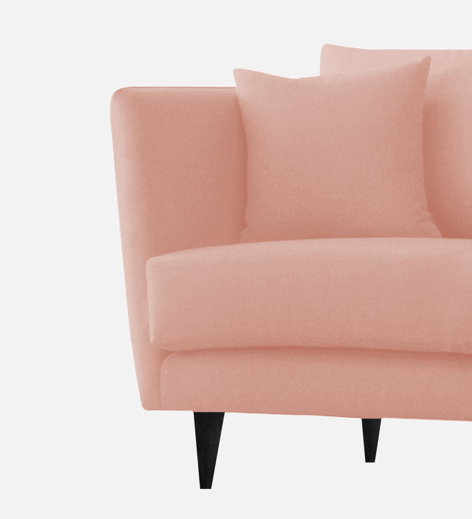 Norway Velvet 1 Seater Sofa In Blush Pink Colour