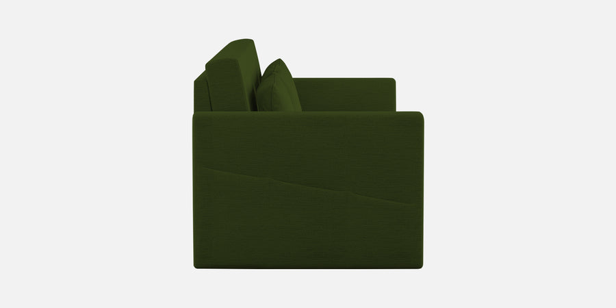 River Fabric 3 Seater Pull Out Sofa Cum Bed In Olive Green Colour - Febonic Living