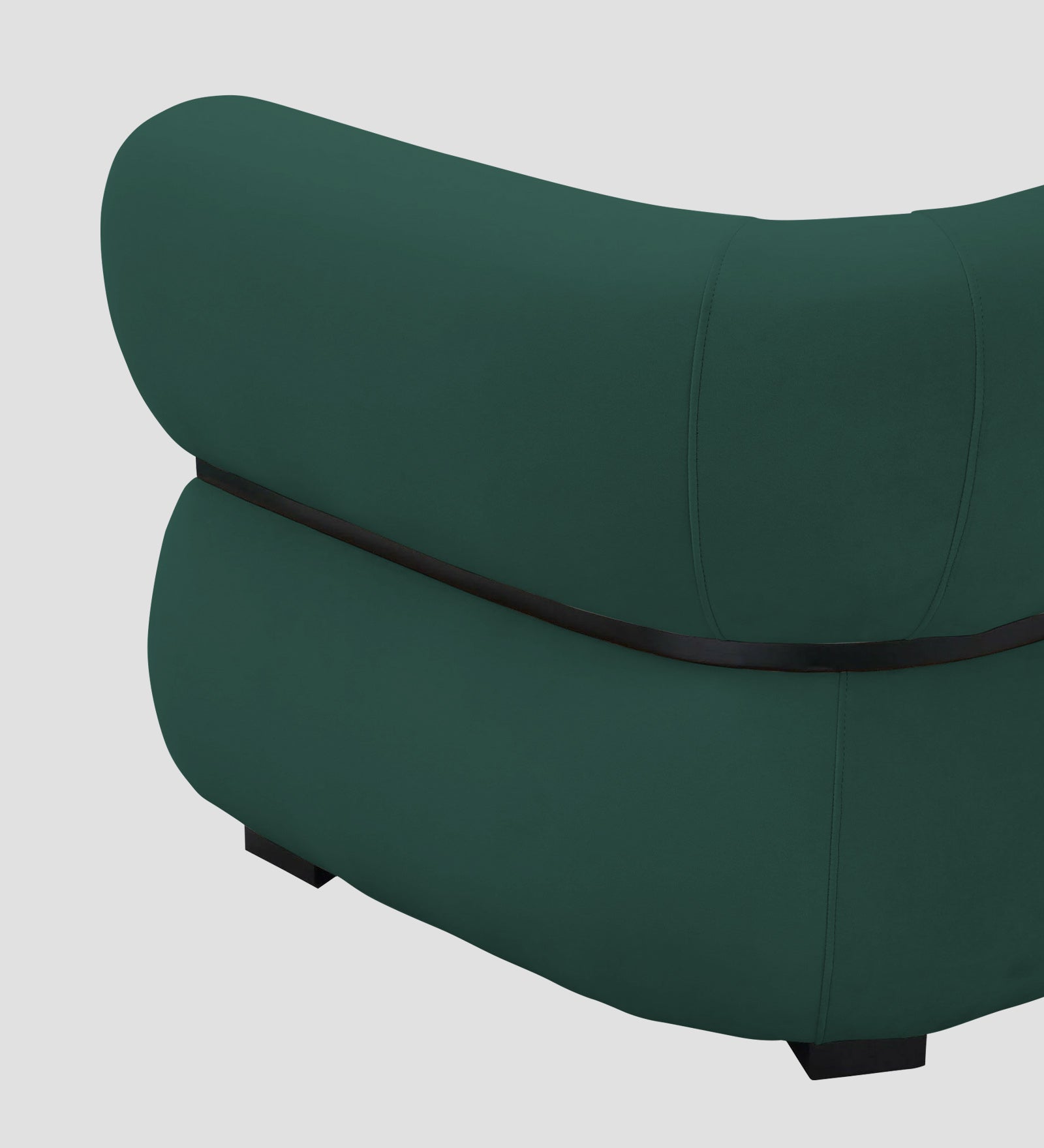 Kula Velvet 1 Seater Sofa In Amazon Green Colour