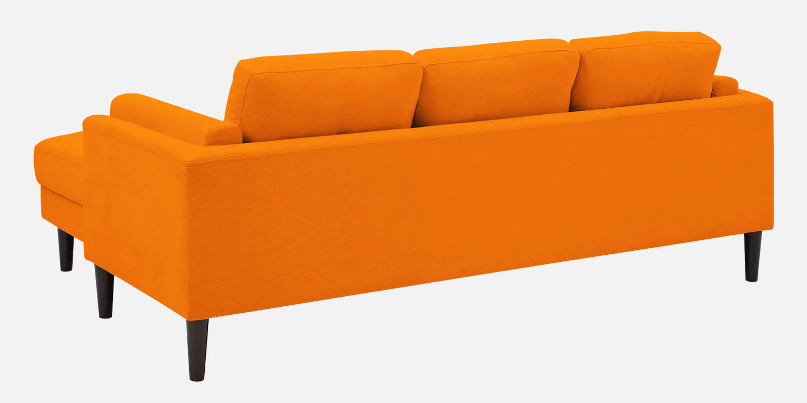 Creata Fabric LHS Sectional Sofa (2+Lounger) in Vivid Orange Colour by Febonic