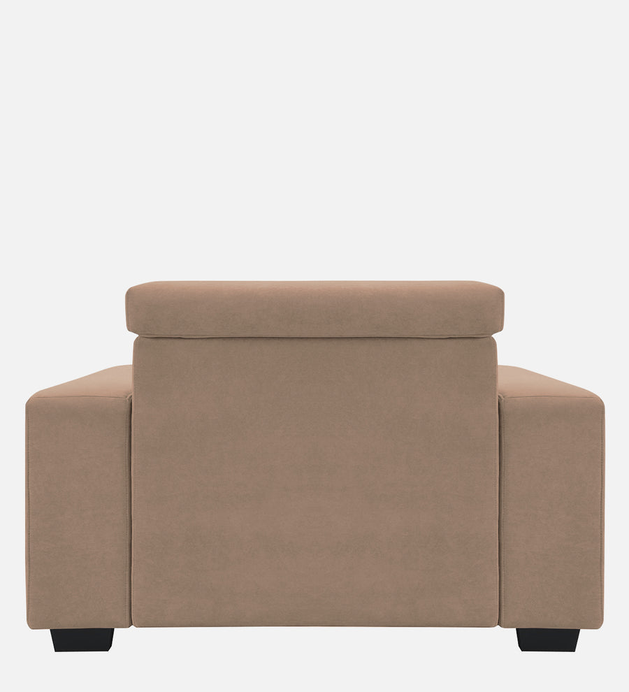 Hiro Fabric 1 Seater Sofa In Wheat Beige Colour - Febonic Living