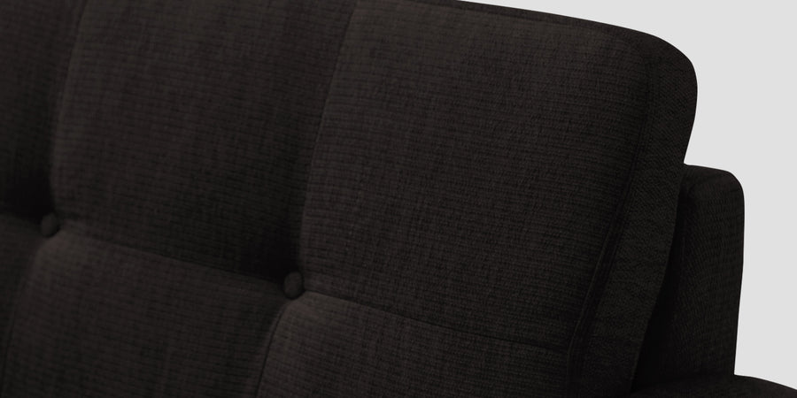 Noha Fabric 3 Seater Sofa In Cara Brown Colour - Febonic Living