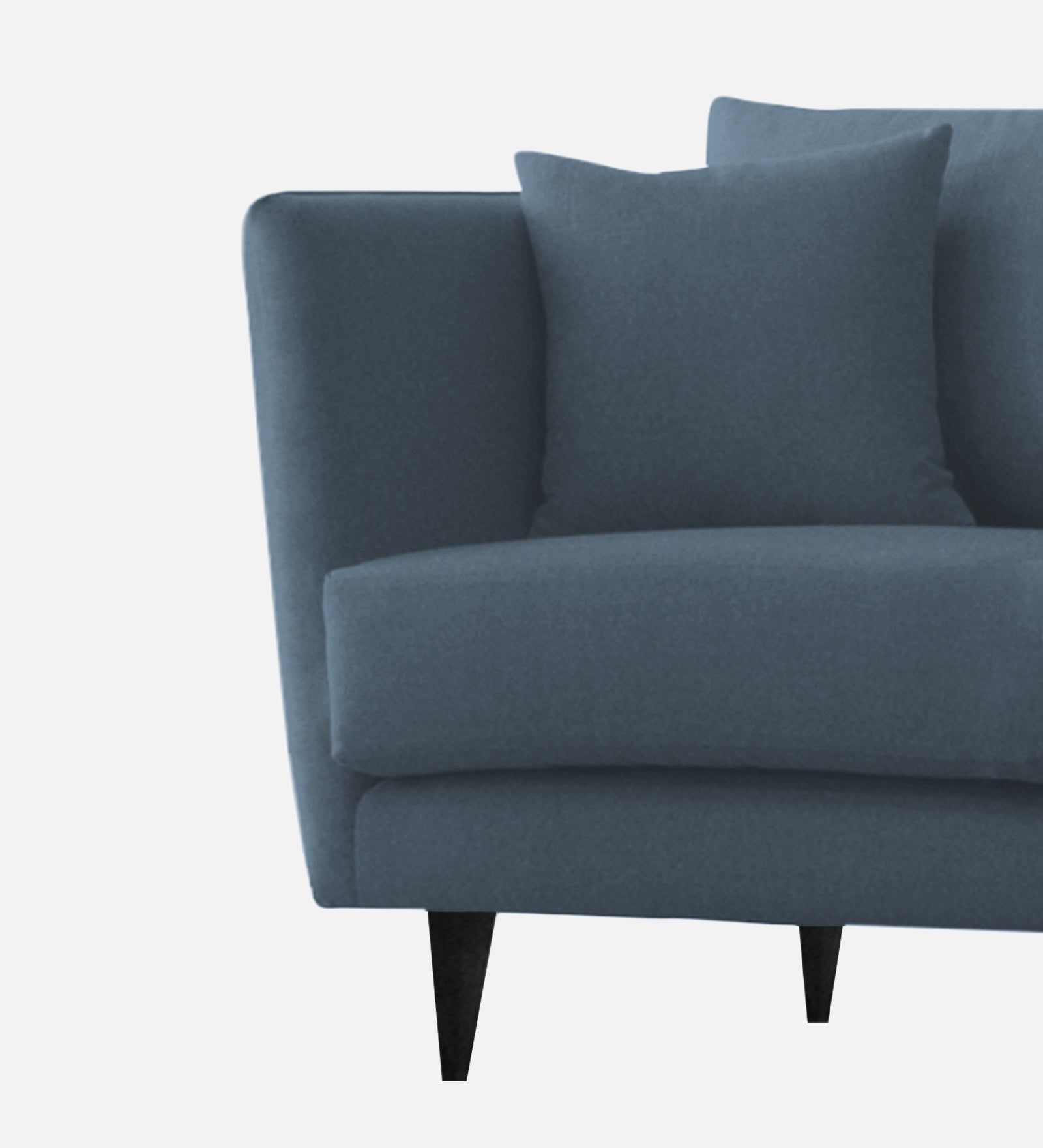 Norway Velvet 1 Seater Sofa In Oxford Blue Colour