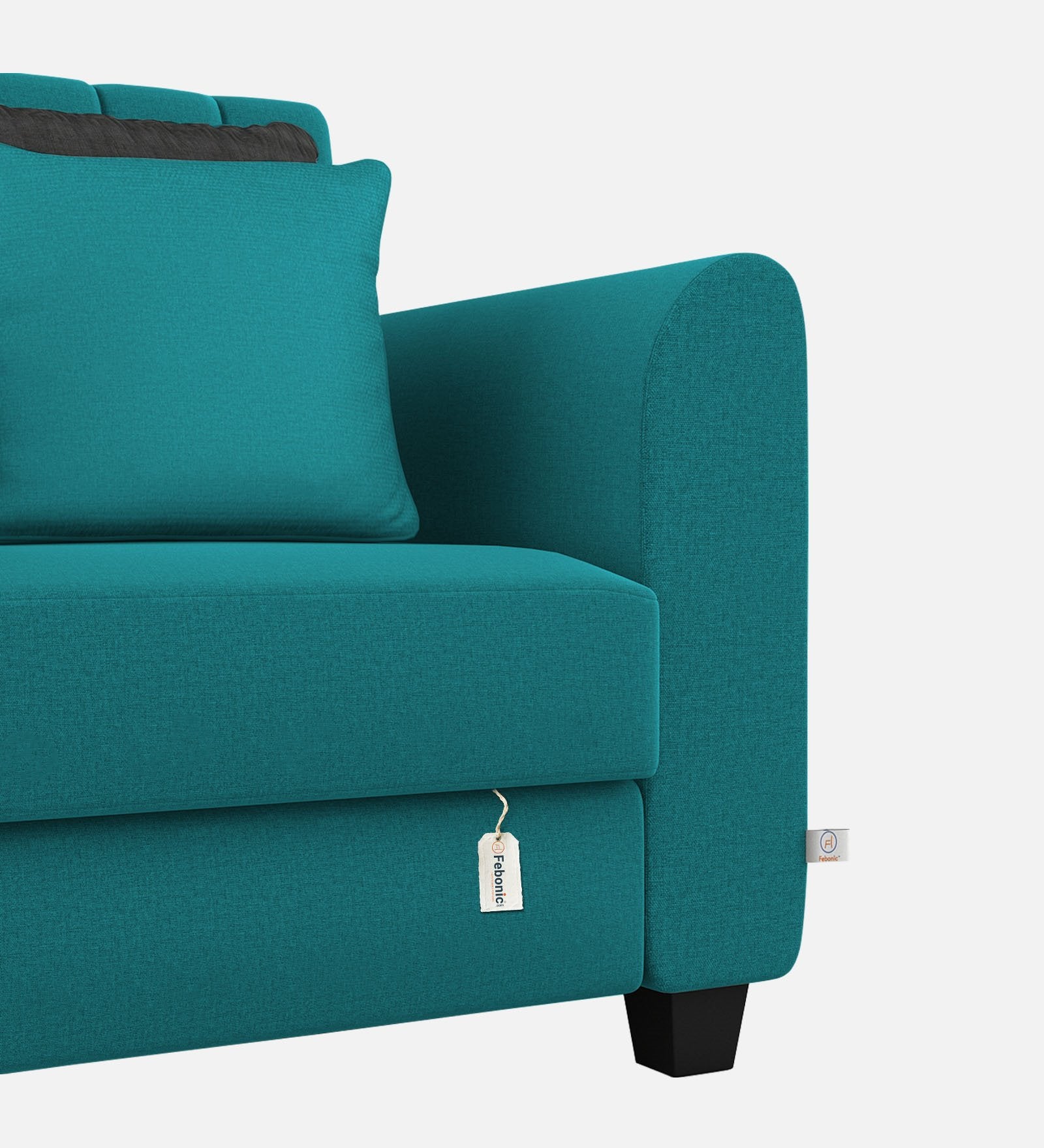 Cosmic Fabric 1 Seater Sofa in Sea Green Colour