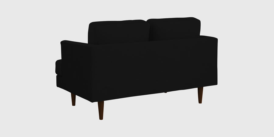 Motra Velvet 2 Seater Sofa In Adam Black Colour - Febonic Living