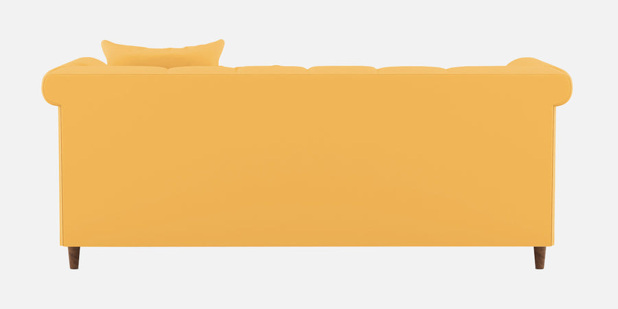 Rubi Velvet 3 Seater Sofa In Turmeric Yellow Colour - Febonic Living
