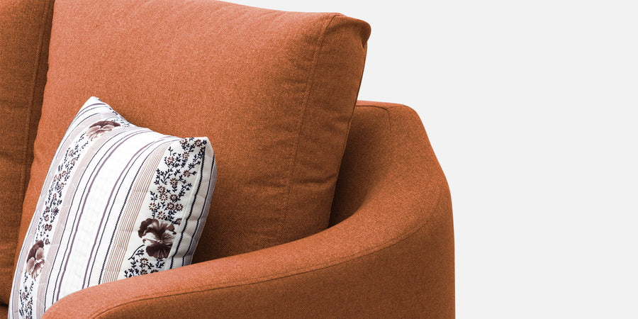 Kevin Fabric 2 Seater Sofa In Vivid Orange Colour - Febonic Living