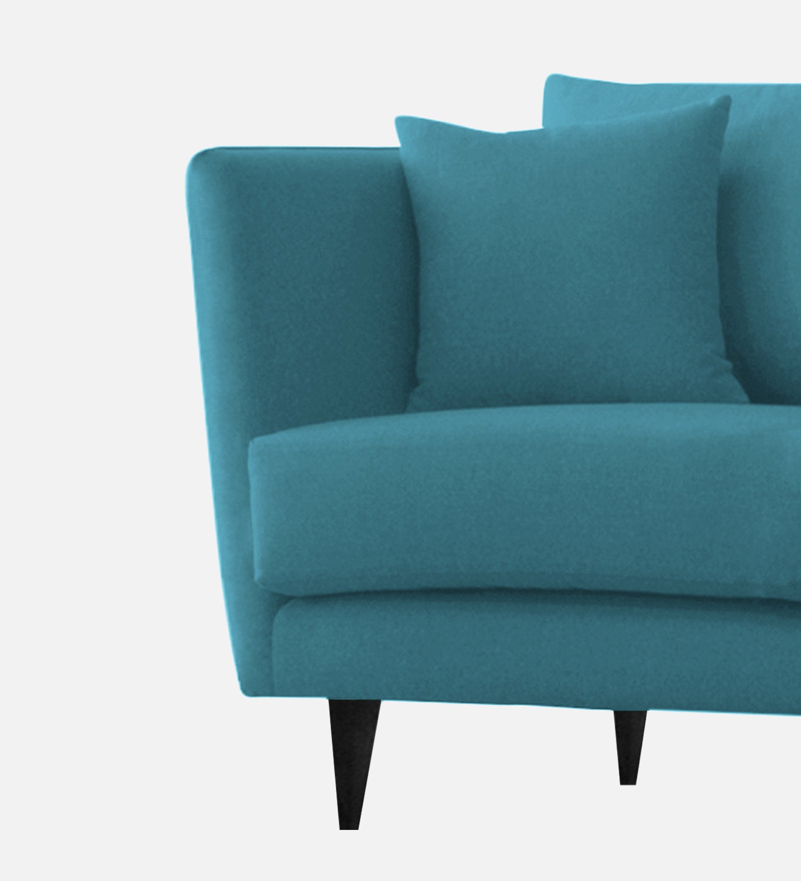 Norway Velvet 1 Seater Sofa In Aqua Blue Colour