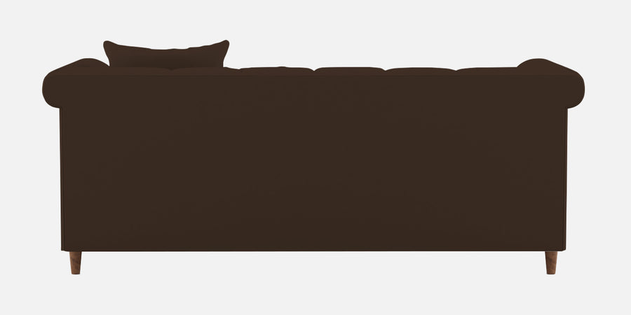 Rubi Velvet 3 Seater Sofa In Chocolate Brown Colour - Febonic Living