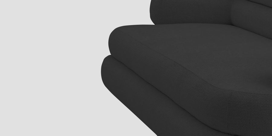 Wener Fabric 3 Seater Sofa In Bitter Black Colour - Febonic Living