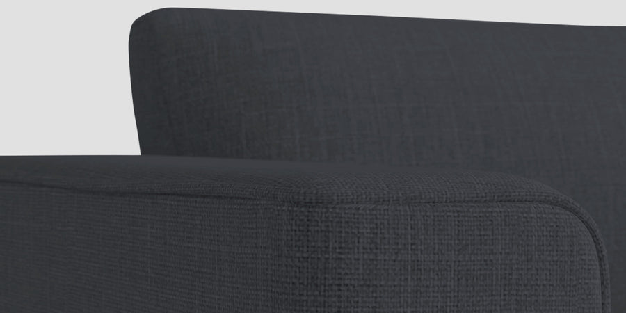 Kenia Fabric 3 Seater Foldable Sofa Cum Bed In Charcoal Grey Colour - Febonic Living