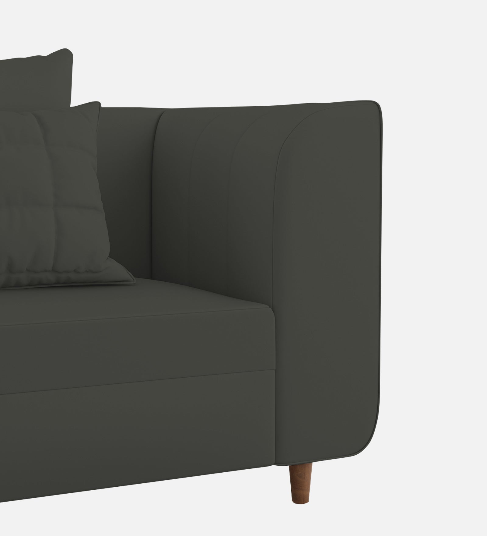 Sumo Velvet 1 Seater Sofa in Hory Grey Colour