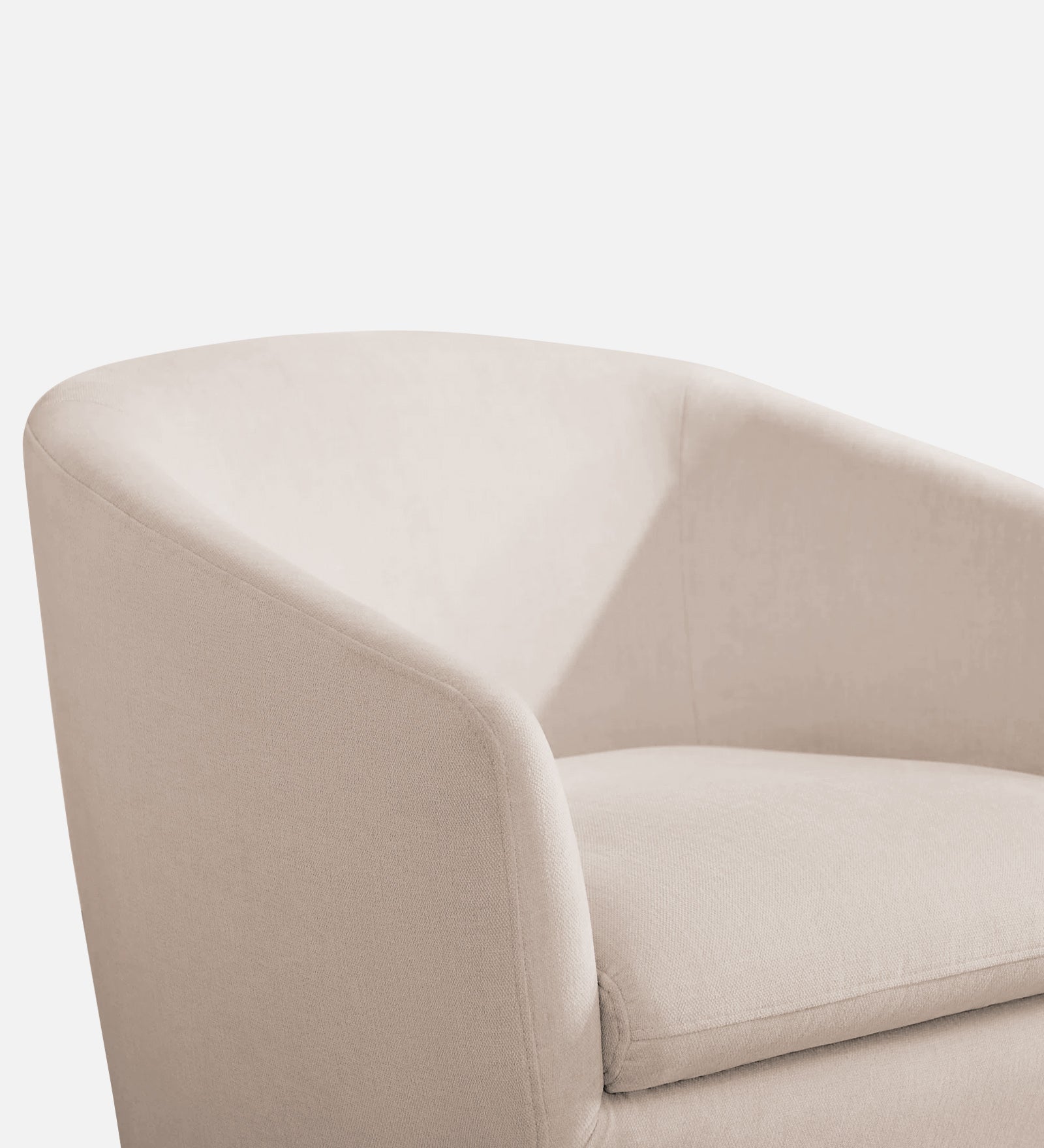 Haddie Velvet Swivel Chair in Camel Beige Colour