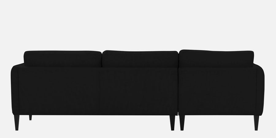 Piku Fabric Rhs Sectional Sofa 3 Lounger In Zed Black Colour - Febonic Living