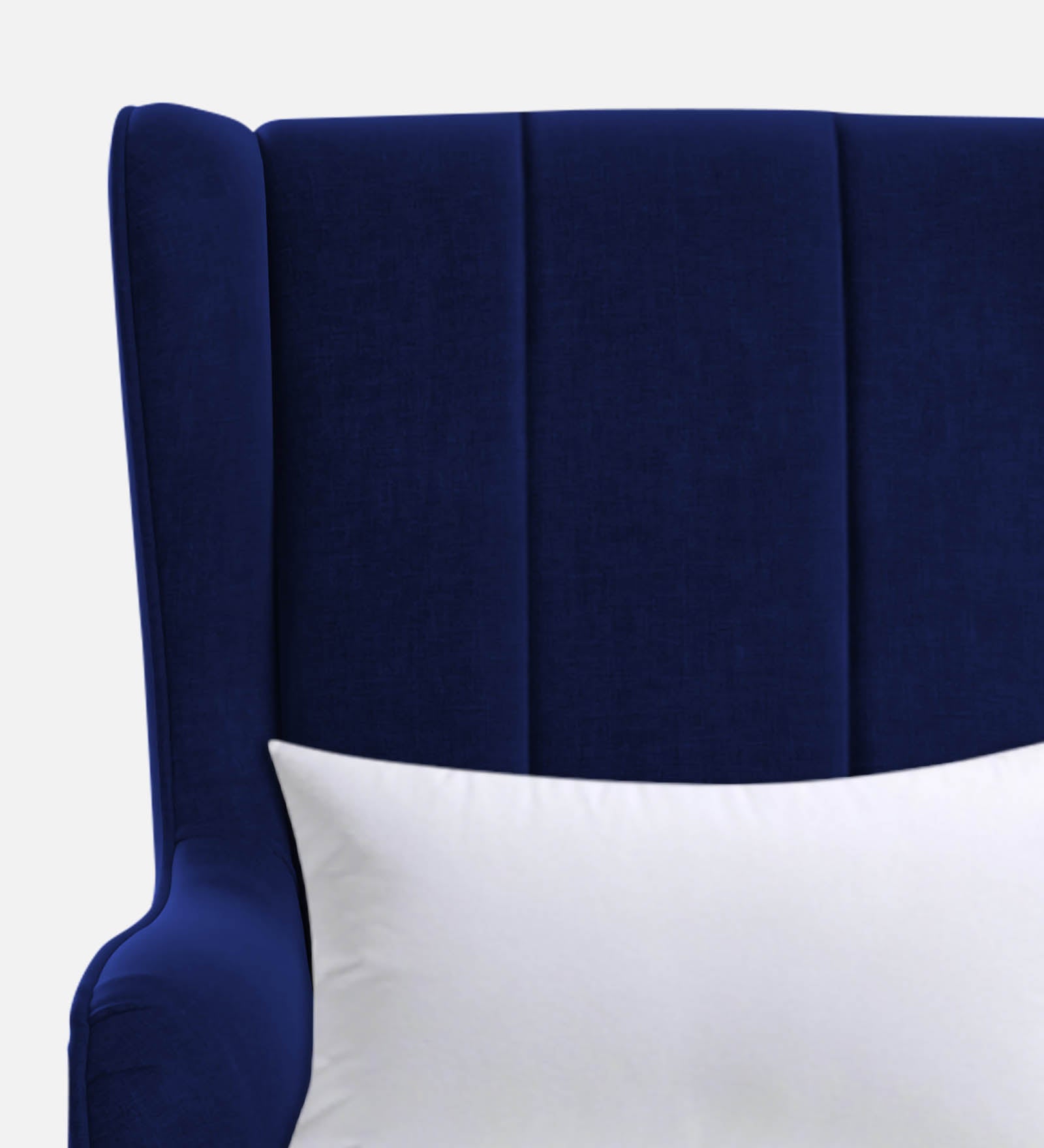 Niya Velvet Wing Chair in Imperial Blue Colour