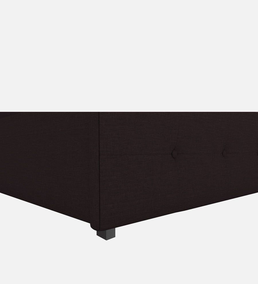 Lido Fabric Upholstered King Size Bed In Cara Brown Colour With Drawer Storage - Febonic Living