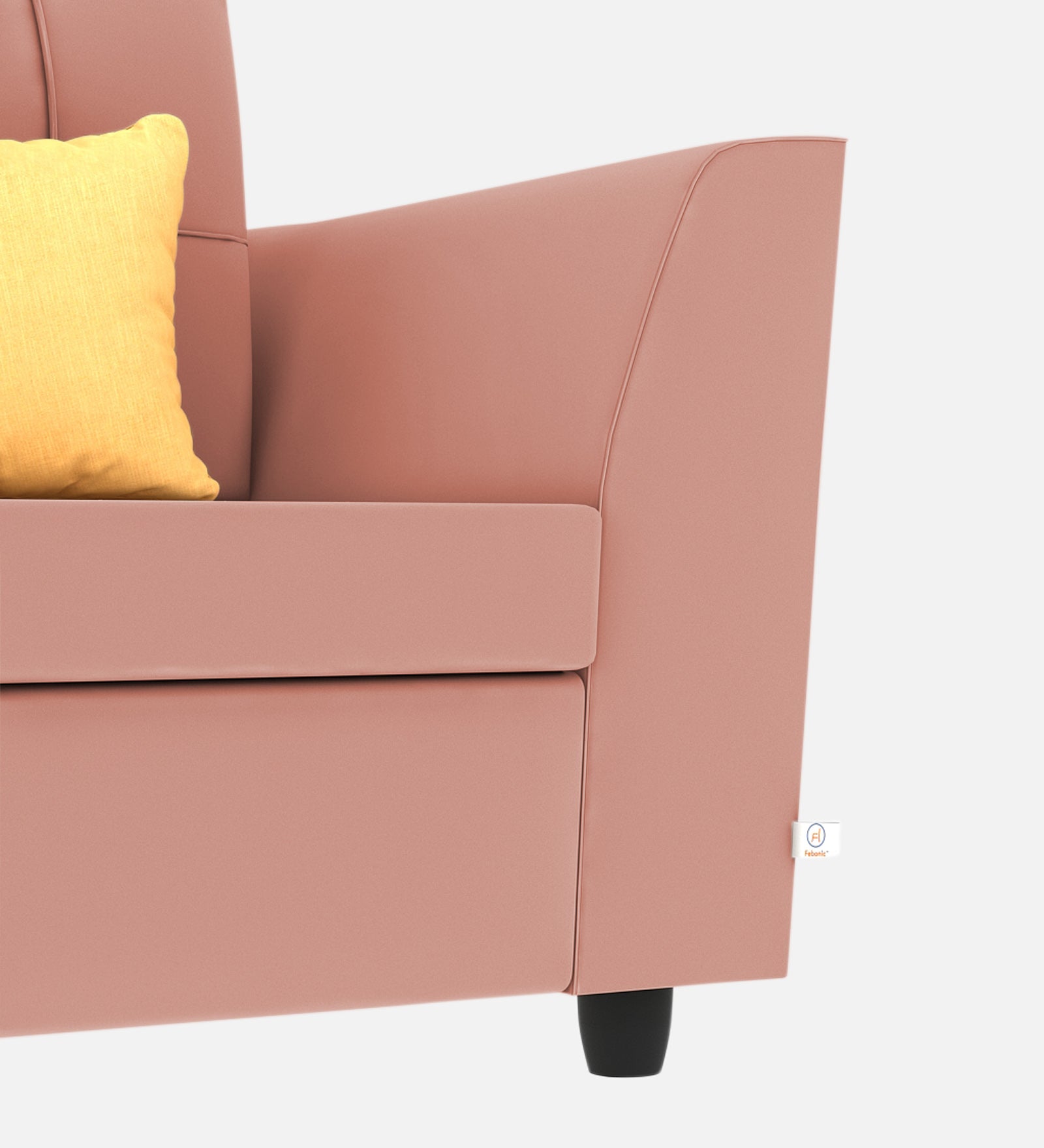 Nestin Velvet 1 Seater Sofa in Blush Pink Colour