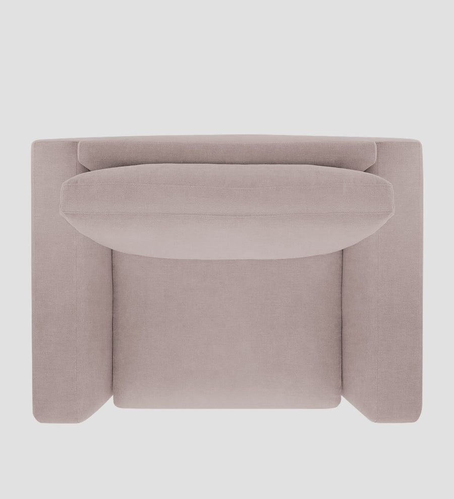 Esha Fabric 1 Seater Sofa In Almond Beige Colour - Febonic Living