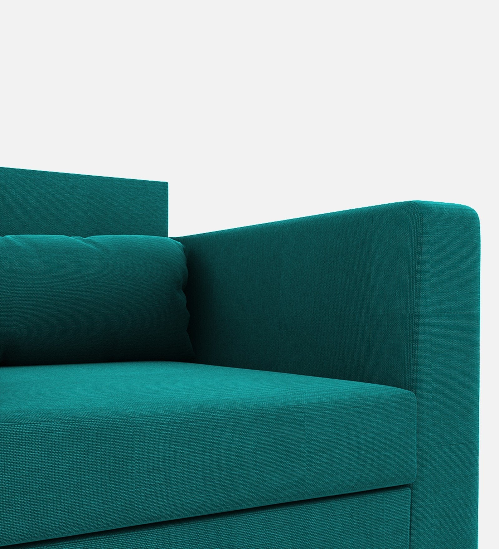 Nipul Fabric 1 Seater Sofa in Sea Green Colour