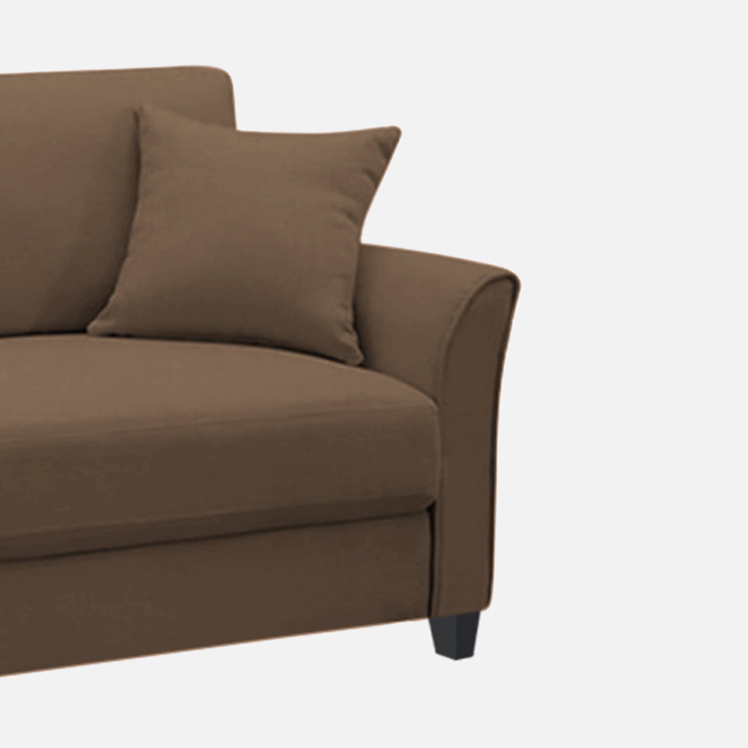 Daroo Velvet 1 Seater Sofa In Mocha Mouse Colour